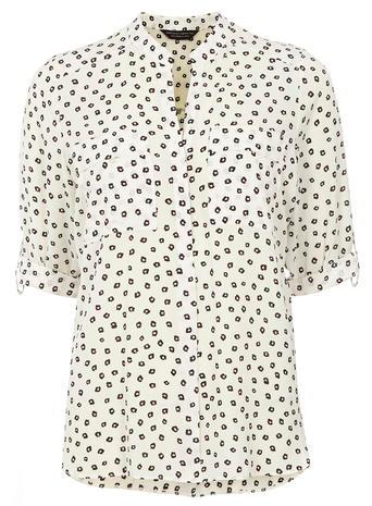 Dorothy Perkins Animal Print Roll Sleeve Shirt