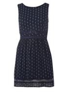 Dorothy Perkins *tenki Blue Pattern Skater Dress