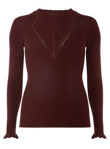 Dorothy Perkins *tall Burgundy Rib Lettuce Jumper