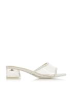 *head Over Heels By Dune White Mui Ladies Mid Heel Sandals