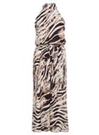 *quiz Brown Zebra Print Jumpsuit