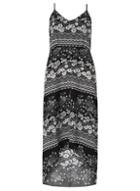 Dorothy Perkins *mela Black Daisy Print Maxi Dress