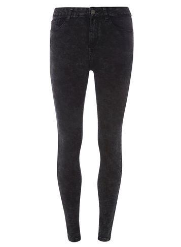 Dorothy Perkins Washed Black Acid Skinny Jeans