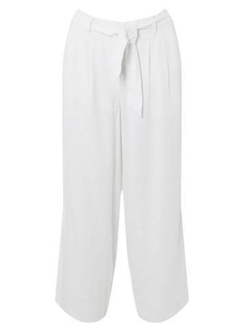 Dorothy Perkins White Linen Culotte Trousers