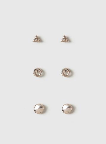 Dorothy Perkins 3 Pack Geometric Multi Stud Earrings