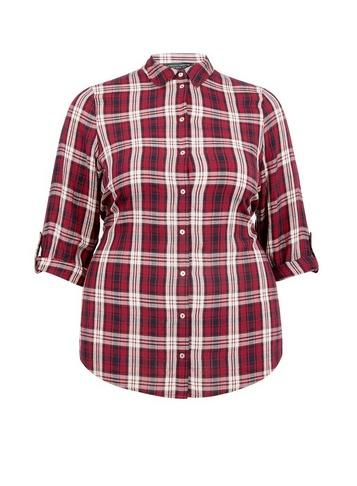 Dorothy Perkins *dp Curve Red Check Print Shirt