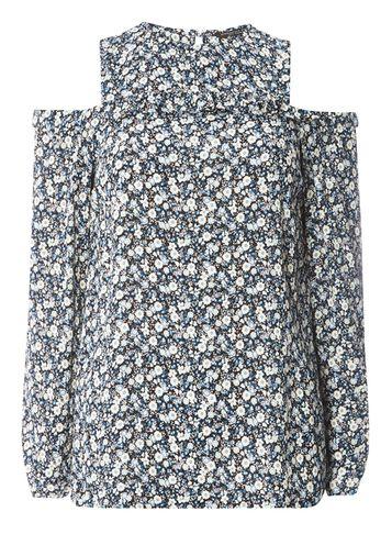 Dorothy Perkins *tall Yellow Blossom Frill Top