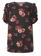 Dorothy Perkins *dp Curve Floral Ruffle Shoulder Top