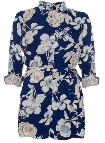 Dorothy Perkins Navy Button Playsuit