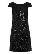 Dorothy Perkins *roman Originals Black Sequin Shift Dress