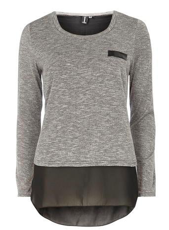 Dorothy Perkins *izabel London Grey Knitted Top