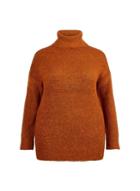 Dorothy Perkins *curve Red Boucle Roll Neck Jumper
