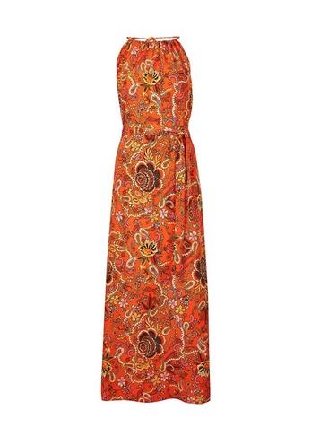 Dorothy Perkins Red Paisley Print Halter Neck Maxi Dress