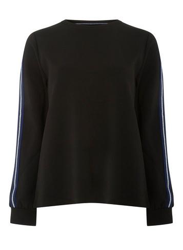 Dorothy Perkins *only Black Jersey Striped Jumper