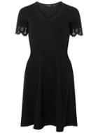 Dorothy Perkins Black V-neck Fit And Flare Dress