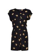 Dorothy Perkins Black And Yellow Sunflower Print Playsuit