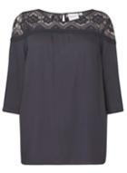 Dorothy Perkins *juna Rose Blue Lace Blouse