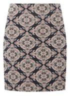 Dorothy Perkins Petite Navy Paisley Jacquard Mini Skirt