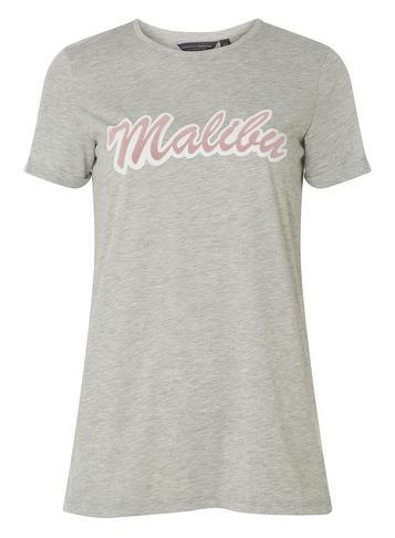 Dorothy Perkins *tall Grey Malibu Motif T-shirt