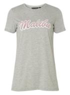 Dorothy Perkins *tall Grey Malibu Motif T-shirt