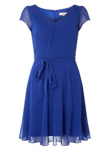 Dorothy Perkins *billie & Blossom Cobalt Chiffon Skater Dress