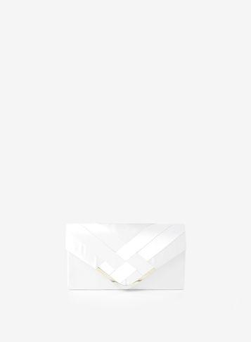 Dorothy Perkins Ivory Pleat Chain Clutch Bag