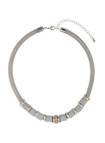 Dorothy Perkins Aqua Glitter Section Necklace