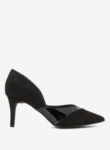 Dorothy Perkins Black 'grande' Textured Court Shoes