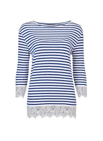 Dorothy Perkins Ivory Navy Striped Top