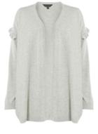 Dorothy Perkins Dp Curve Grey Frill Shoulder Cardigan