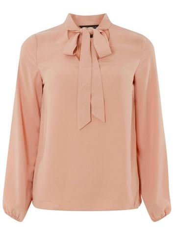 Dorothy Perkins *pink Blush Tie Neck Top