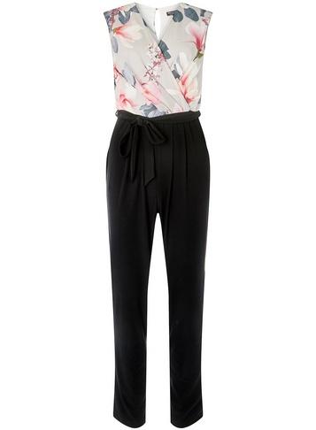 *billie & Blossom Multi-coloured Floral Wrap Jumpsuit
