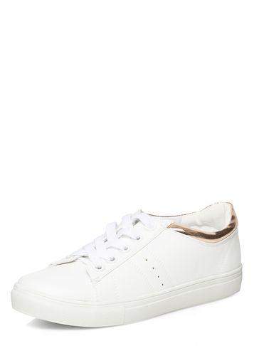 Dorothy Perkins Rose Gold 'cady' Lace Up Trainers