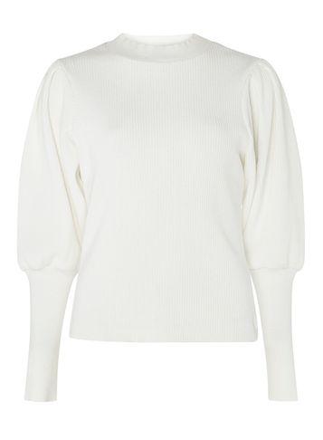 Dorothy Perkins Ivory Ribbed Puffed Sleeve Jumper