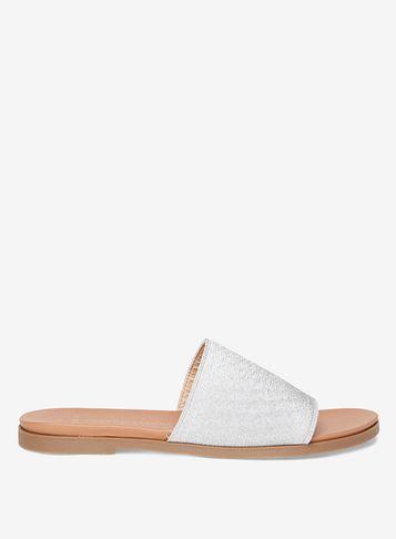 Dorothy Perkins Widefit Silver Extra-padded 'flame' Mules