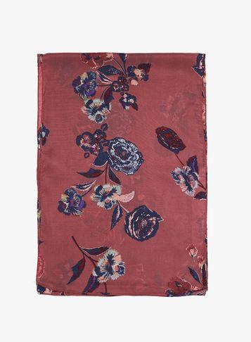 Dorothy Perkins Pink Etched Floral Chiffon Scarf