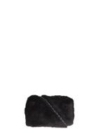 Dorothy Perkins Black Faux Fur Box Clutch Bag