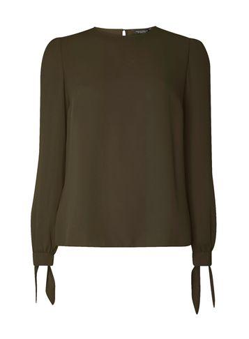 Dorothy Perkins Green Tie Cuff Top