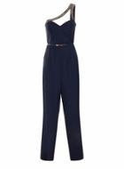 Dorothy Perkins *little Mistress Navy One Shoulder Jumpsuit