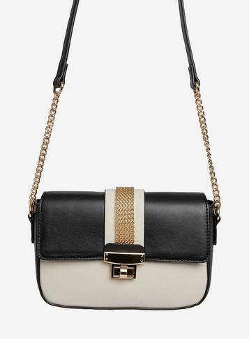 Dorothy Perkins Monochrome Chain Trim Cross Body Bag