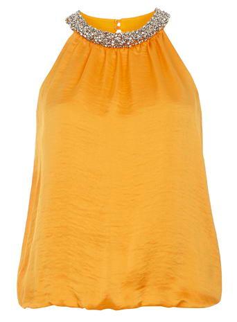 Dorothy Perkins Petite Orange Cut Away Bubble Top