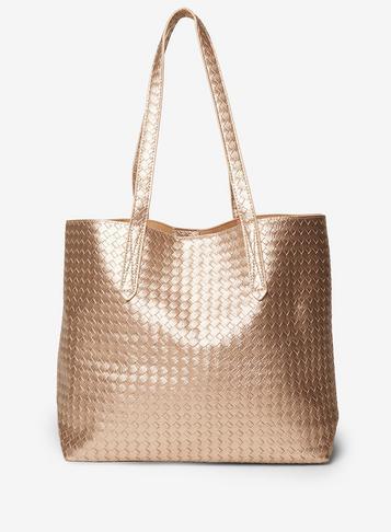 Dorothy Perkins Metallic Weave Shopper Bag