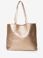 Dorothy Perkins Metallic Weave Shopper Bag