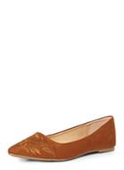 Dorothy Perkins Tan 'hazel' Embroidered Pointed Pumps