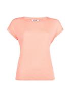 Dorothy Perkins Petite Coral Neon Roll Sleeve T-shirt