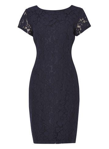 Dorothy Perkins *roman Originals Navy Lace Shift Dress
