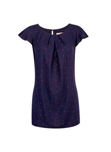 *billie & Blossom Tall Navy Ladybird Print Top