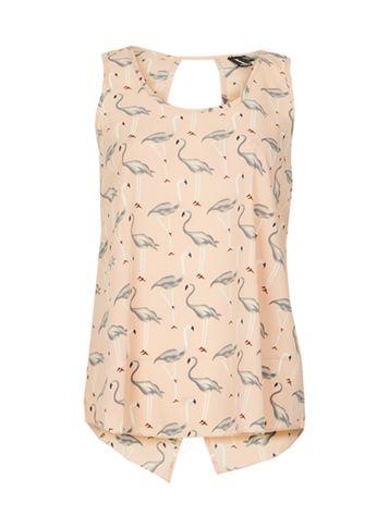 Dorothy Perkins *izabel London Pink Swan Print Top