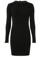 Dorothy Perkins Black Knitted Tunic With Velvet Bow