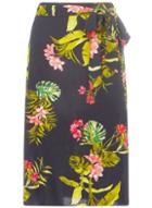 Dorothy Perkins Navy Floral Print Midi Skirt